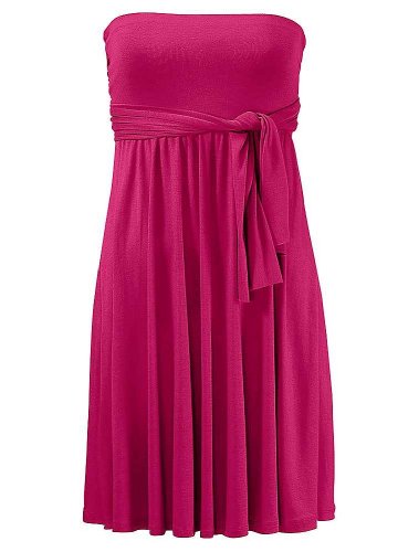 BD04 Sexy Bikini Swimwear Party dress, convertible multi-purpose Cover-ups Wrap Beach Dress/Skirt (XL, BD07 Hot Pink)