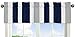Navy Blue, Gray and White Stripe 4 Piece Childrens, Teen Boys Twin Bedding Set Collection