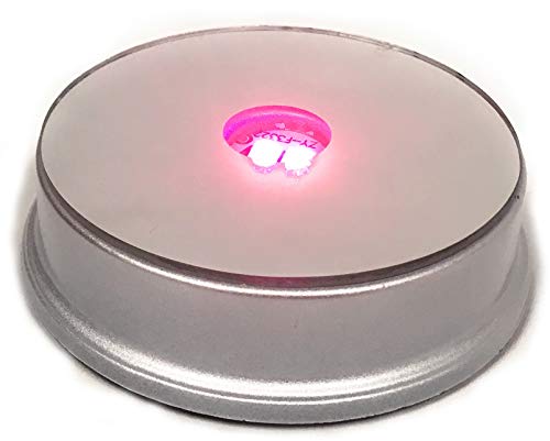 image for Amlong Crystal Merchandise Display Base, LED Lighted, Mirrored Top, 3 