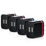 Wall Charger, Canjoy Unversal Portable USB Plug 2 Port 10W/2A Home Travel Power Charger for iPhone 7/6 6s Plus SE, iPad, Samsung Galaxy S6 S7 S8 Android