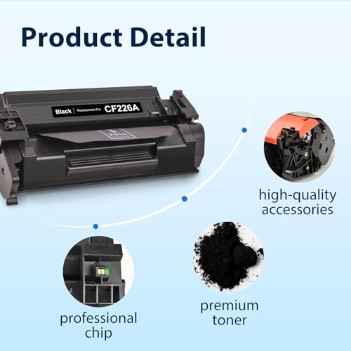 myCartridge CF226A 26A Toner Compatible with HP LaserJet Pro M402dn M402n M426fdw M426fdn M402 M426dw M402dw Compatible for HP 26A 26X CF226X (1 Black)