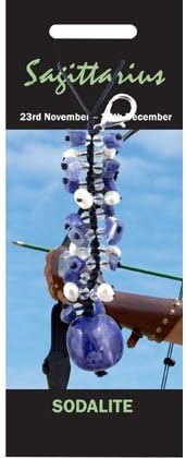 Sagittarius Birthstone Crystal Charm - Sodalite - Pack of 3