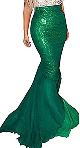 Beauty GO Women Halloween Costume Cosplay Mermaid Fancy Dress Skirt