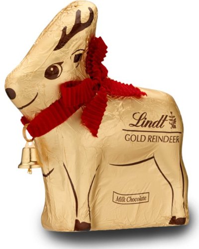 Lindt Chocolate Gold Reindeer 100G Single Reindeer