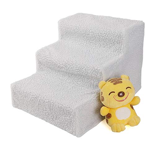Soft Portable Cat Dog 3 Steps Ramp Small Climb Pet Step Stairs