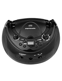 Memzuoix Boombox portátil de carga superior con radio AM FM y entrada de línea de 0.138 in