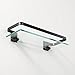KES Bathroom Wall Shelf Black Aluminum Extra Thick Tempered Glass Rectangular 1 Tier Basket Wall Mounted, A4126A-BK