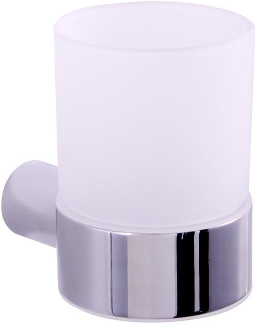 crw Chrome Wall Mounted Toothbrush Holder Set, Toothbrush Stand Brushed Steel Bathroom Accessories 73006