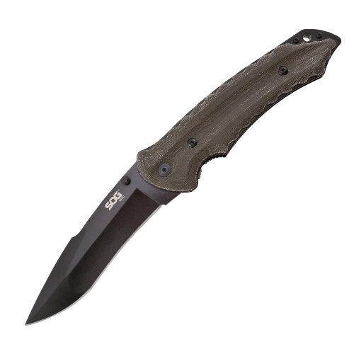 SOG Kiku Folding Knife KU-1012 - Black TiNi 4.6