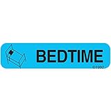Pharmex 1-348 "Bedtime" Permanent Paper Label, 1