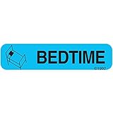 Pharmex 1-348 "Bedtime" Permanent Paper Label, 1