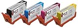 Laser Tek Services 4PK Compatible HP CZ117AL CZ118AL CZ119AL CZ120AL (HP 670XL) High Yield Inkjet Cartridges for the Deskjet Advantage 3525 e-AIO 4615 AIO 4625 e-AIO 5525 e-AIO 6525 e-AIO (1BK, 1C, 1M, 1Y)