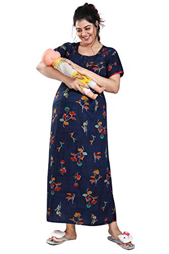 Women's Maxi Length Rayon Feeding/Nursing Nighty