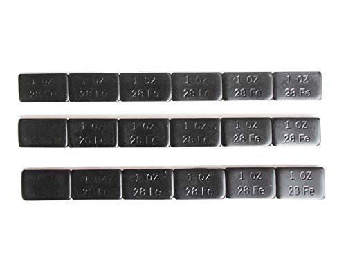 Accretion 1 oz, Black Wheel Weights (Lead Free), USA Made White Tape Backing. Corrosion Resistance, Low Profile. 90 Oz Total,5.6 Lbs(90 Pcs) - Thumbnail 4