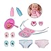 Huang Cheng Toys Doll Accessories 2 Bibs for 12-inch Doll Nursing Bottles Shoes Pacifiers Underwears Plate Spoon
