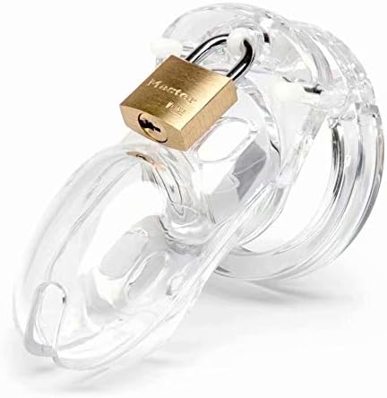 Amicable Toy - You Are The Light in My Heart with Stainléss Steel D-è-v-íÇes Çh-à-s-tǐty Ç-á-g-ê Silicone Short L-ǒ-Ç-k M-ǎ-l-é Steel Pink Clear Men Small