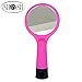 Detangling Brush with Mirror- No Tangle & Pain- Anti Static Soft Bristle- Massaging & Straightening Detangler- Rubberized Grip- Cool/Cute Colors- Wet & Dry Detangle Comb- For All Hair Types (Pink)
