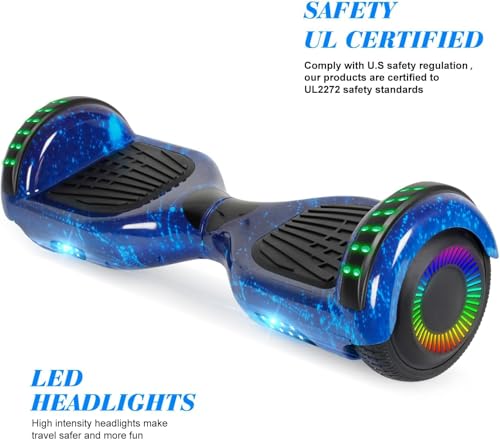 FLYING-ANT Hoverboard, 6.5 Inch Hoverboards for Kids Ages 6-12 Electric Scooter Board with Bluetooth Speaker Flash Wheels and Beautiful LED Lights
