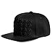 LOCOMO Star Embroidery PU Leather Crocodile Skin Pattern Snapback Cap FFH134BLK Black