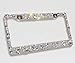 Carfond Luxury Handcrafted 14 Facets SS20 Premium Glass Crystal Diamond Stainless Steel License Plate Frame Bonus Matching Screws Caps (Luxury Crystal)