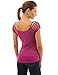 PattyBoutik Women's Scoop Neck Cut Out Short Sleeve Top