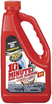 ZEP ZHCR64NG6 10 Minutes Hair Clog Remover, 64 oz (Packaging May Vary