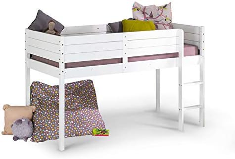 Idkid S Lit Enfant Mi Hauteur 90x190 Bois Massif Blanc Amazon Fr Cuisine Maison