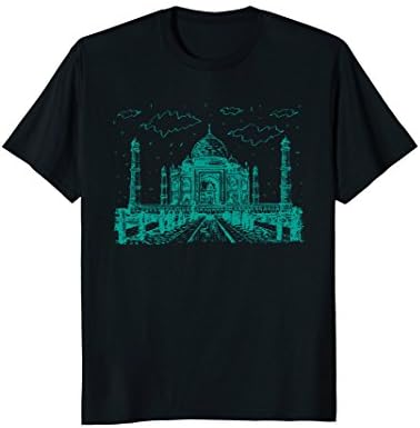 Tee TribeTaj Mahal India Tourist Cool Art Sketch T-Shirt Tee Shirt T-Shirt