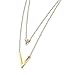 Tanyoyo Women Gold Plated Stainless steel Pendant Chain Necklace Chic Triangular Y Shaped Design