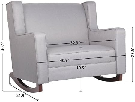 Unionline Grey Baby Relax Double Nursery Rocker Chair Rocking Chair (Rocking Chairs)