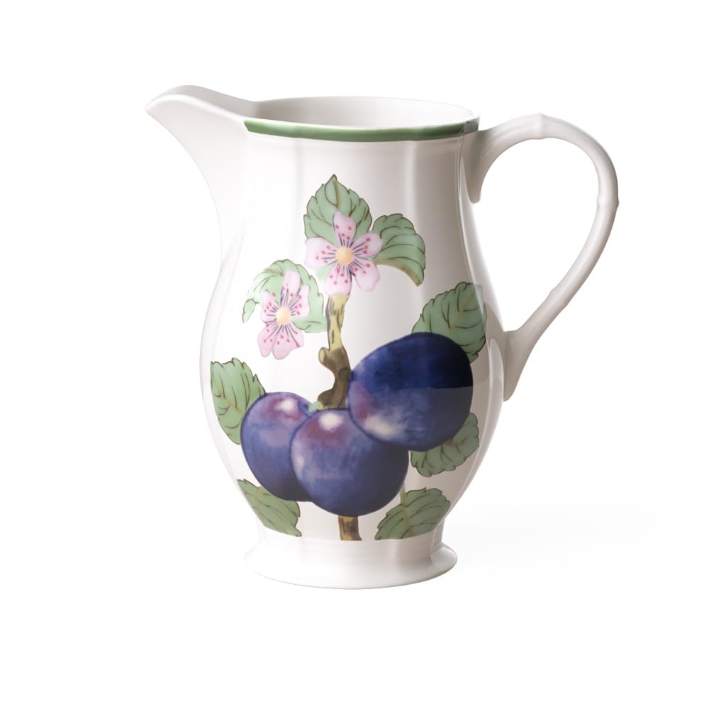 Villeroy & Boch French Garden Modern Fruits Pitcher, 2 l, Premium Porcelain, White/Coloured