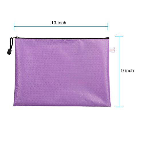 A4 Business Zipper File Bags - Lavince 6PCS Oxford Cloth Waterproof Document Holder with Double Layers Mesh Envelope Document Holder,PVC Organizer Storage Bag for Cosmetics Offices Supplies Travel