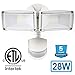 Amico 40W 3 Head LED Security-Lights Motion Outdoor, Motion Sensor Light Outdoor, 3500 Lumens 6000k Waterproof IP65 ETL, Motion-Sensor-Flood Light Exterior Security Light led