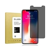[2Pack] iPhone X Privacy Screen Protector,Misalas[Full Coverage][3D Touch][9H Hardness][Bubble Free][Anti-Scratch] Tempered Glass Anti-Spy Screen Protector Apple iPhone X