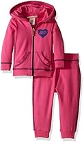Juicy Couture Baby Girls' 2 Piece Hooded Jacket and Jog Pant Set, Pink, 3-6 Months