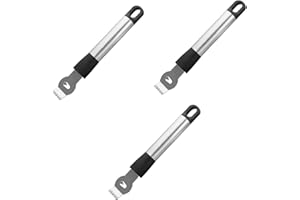 Unomor 3pcs Stainless Steel Lemon Zester and Peeler Hanging Loop Versatile Grater for Citrus Chocolate and