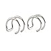 SummShine Surgical Steel Non-Pierced Clip On Earrings Fake Ear Nose Cartilage Cuff Ring (Silver)
