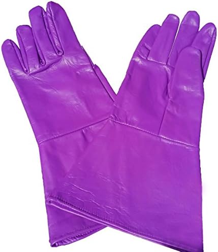 Leather Gauntlet Gloves PURPLE 2X-LARGE (extra-extra large size)