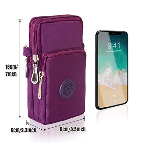WITERY Waterproof Nylon Cute Crossbody Cell Phone Purse Smartphone Wallet Bag for Women