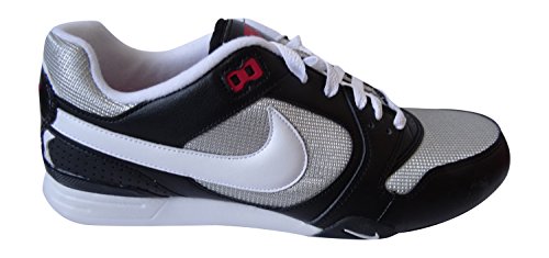 nike saku mens trainers 340026 sneakers shoes (uk 9 us 10 eu 44, metallic silver white black sprint red 013)
