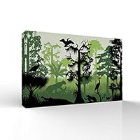 signwin-Canvas Wall Art-Quiet Tropical Forest-Canvas Prints Home Artwork Decoration for Living Room,Bedroom - 12x18 inches