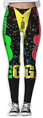 Reggae Rasta Guitar Music Women's Yoga Pants Tight Leggings XL
