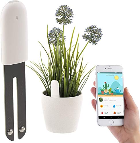 Flowers Care Smart Sensor/Plant Smart Monito for Moisture, Sunlight, Fertility 4 in 1 Soil test kit, Indoor/Outdoor Soil Tester & Gardening Tools, Plant Monitor for Home and Garden, Farm (White-1)