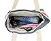 Perman Fashion Ladies Colored Stripes Shopping Wristlet Shoulder Handbag Canvas Bag Tote Purse (Hot Pink)
