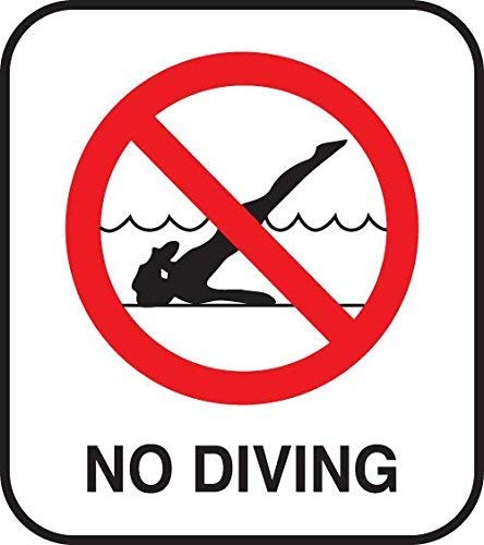 Wall Signs Inlays No Diving Pool Safety Sign With Image Non Skid Ceramic Tile Custom Inground Inlay Large Depth Skid Pools 2 Ceramika Aquatic Ground Swimming For Tiles Poop Lettering Signs