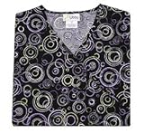 E.Libby 100% Cotton Mock Wrap Scrub Tops-Assorted Prints