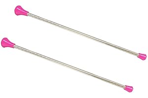 Oiloda Twirling Baton 21 Inches Marching Baton Spinning Dance Baton Metal Gymnastics Parade Stick for Child in Majorette 2 Pack Pink