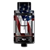Skin Decal Vinyl Wrap for Smok Mini TFV8 Big Baby Beast Tank Vape Mod stickers skins cover/ American Flag distressed
