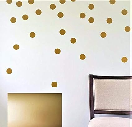 Amazon Co Jp 剥がして貼るだけ ゴールドウォールデカール ドット 直径2インチ 0枚 ウォールペーパー 壁 ペイントセーフ ラウンドサークルステッカー メタリックビニール 水玉模様装飾 デザイナー 赤ちゃん 保育園 女の子 男の子の部屋 キッチン ホーム キッチン