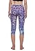 Manstore Women's Printed Active Workout Capri Leggings Fitted Stretch Tights A002 S/M